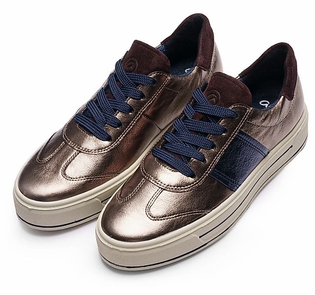 Ara Plateausneaker "CANBERRA", Plateausneaker, Schnürschuh im Metallic Look günstig online kaufen