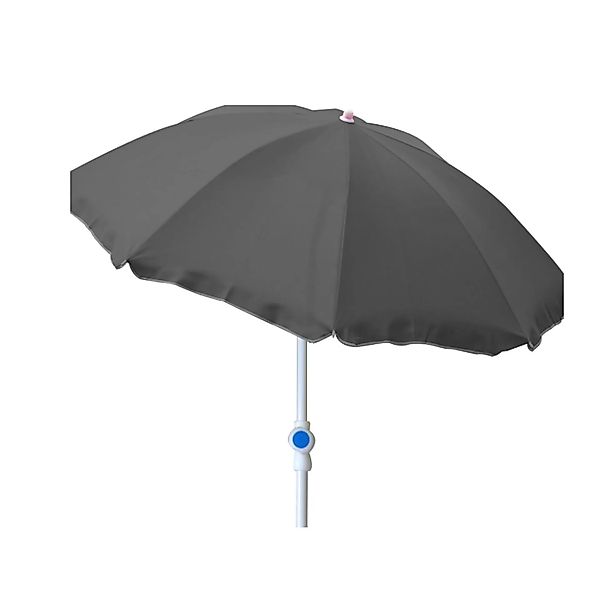 Lex Sonnenschirm Knickbar Ø 2 m Garten Balkon Strand Schirm UV30+ Steingrau günstig online kaufen