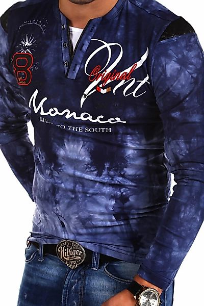 behype Langarmshirt "P-Monaco", mit Stickereien und Prints günstig online kaufen