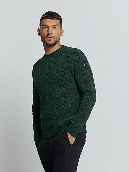 NO EXCESS Strickpullover – Zweifarbiger Chenille-Rundhalspullover günstig online kaufen