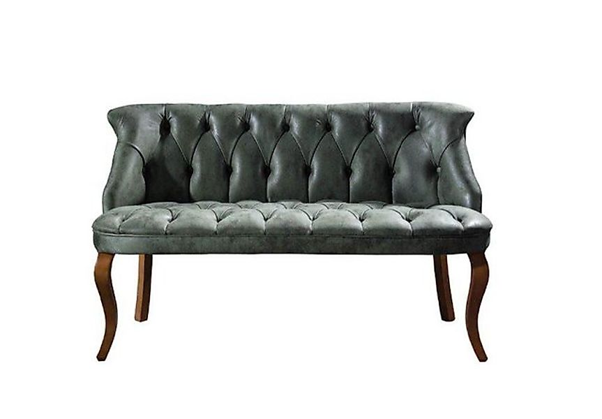 JVmoebel Chesterfield-Sofa Grüne Chesterfield Zweisitzer Sofa Kunstledermöb günstig online kaufen