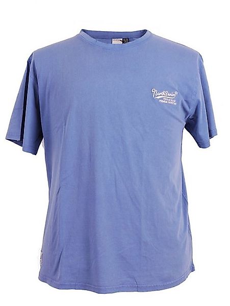 north 56 4 Rundhalsshirt North 56Denim T-Shirt in großen Größen, dusty blue günstig online kaufen
