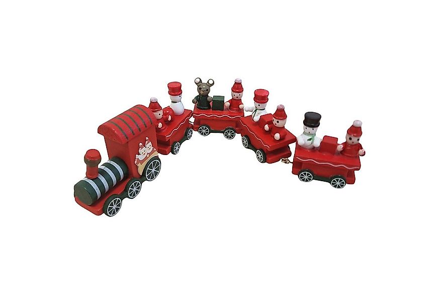 Logbuch-Verlag Dekofigur Holz Zug 5-teilig Rot 26 cm lang Weihnachtsdeko mi günstig online kaufen