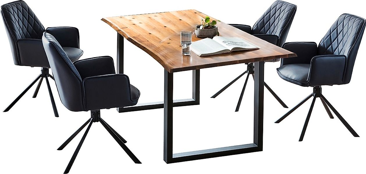 SalesFever Essgruppe, (Set, 5 tlg.), Stühle mit 360 Grad Drehplatte unter d günstig online kaufen