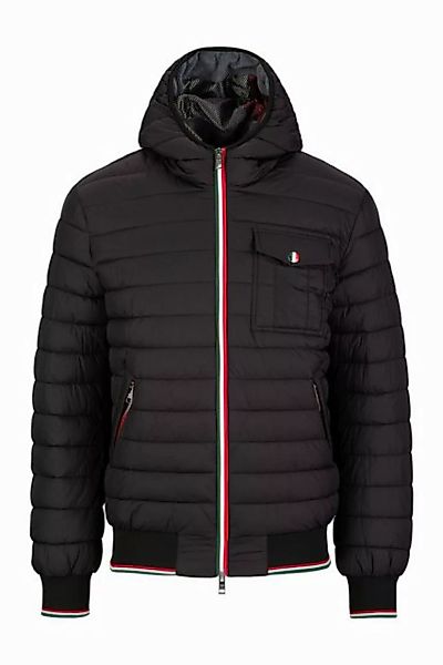 19V69 ITALIA Steppjacke JASPER Elegante Herren-Kapuzenjacke in Schwarz mit günstig online kaufen