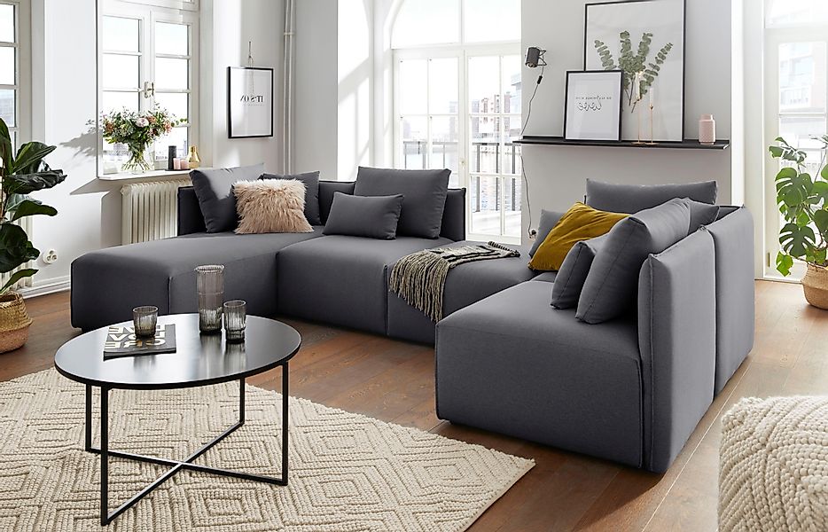 OTTO home Wohnlandschaft "Nöre U-Form" 5 Teile, in vielen Bezugsqualitäten günstig online kaufen