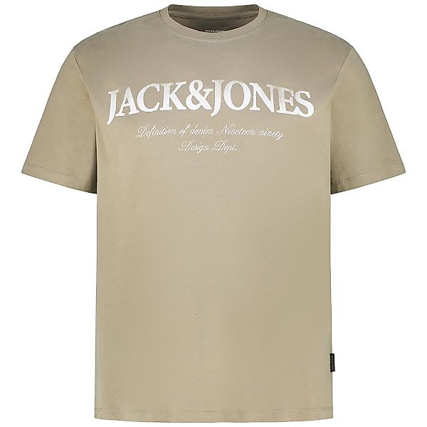 Jack&Jones T-Shirt mit Label-Print Farbe oliv Größe: 4XL günstig online kaufen