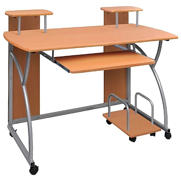 vidaXL Computertisch Braun 110x52x88,5 cm Holzwerkstoff 20583 günstig online kaufen