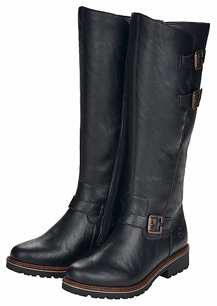 Remonte Winterstiefel, Blockabsatz, Langschaftstiefel, Wechselfußbett, XL-S günstig online kaufen