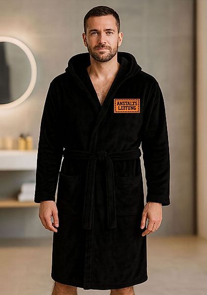 deinshirt Bademantel Anstaltsleitung, lange Länge, 100% Polyester, Kapuze, günstig online kaufen