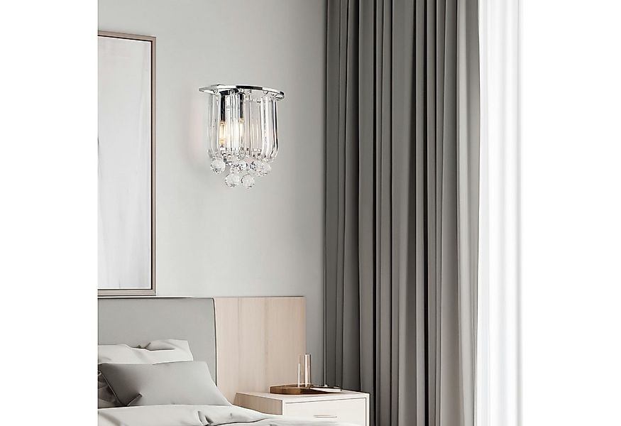 lux.pro Wandleuchte, ohne Leuchtmittel, »Alnwick« E14 mit Kunstkristallen C günstig online kaufen