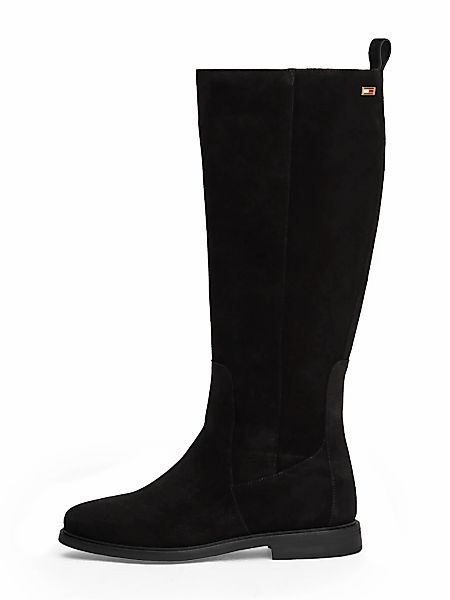 Tommy Hilfiger Stiefel "FLAG SUEDE LONG BOOT ZIP", Blockabsatz, Langschafts günstig online kaufen