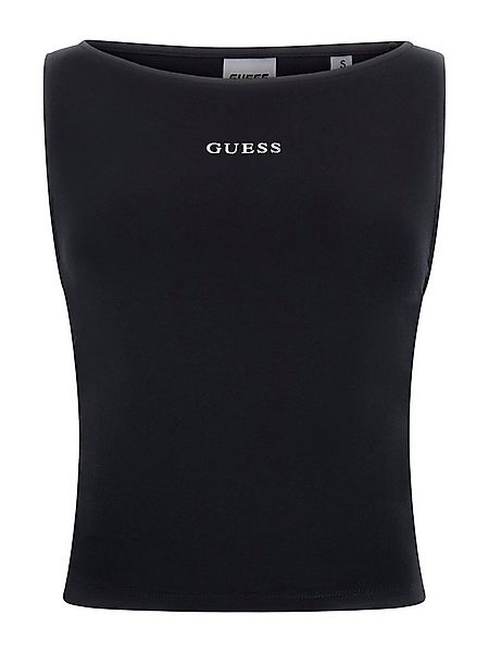 Guess Shirttop – Enganliegendes Top mit U-Boot-Ausschnitt und Logo günstig online kaufen
