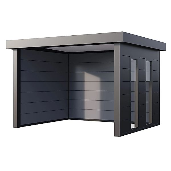 Pavillon Singolo 3630 mit Fenster 358 cm x 298 cm Anthrazit günstig online kaufen