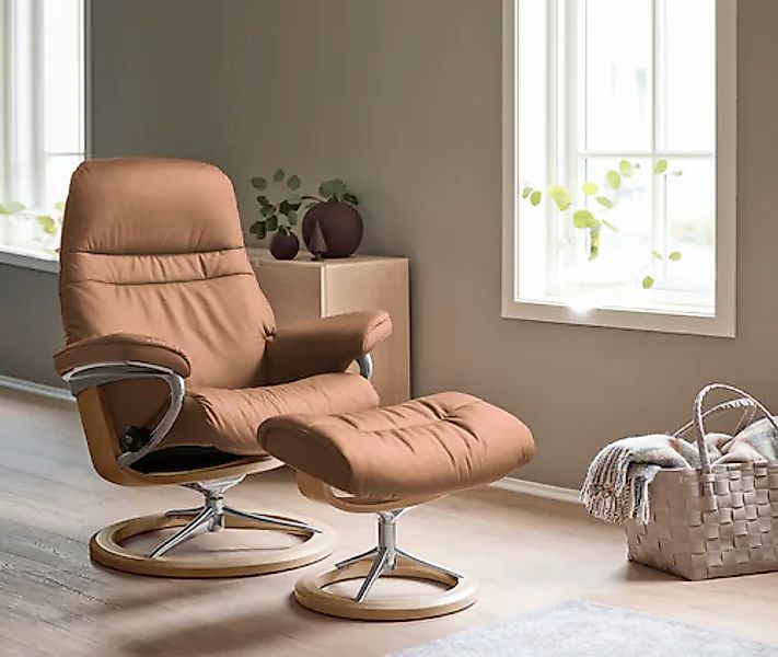 Stressless® Relaxsessel »Sunrise« Set, Relaxsessel mit Hocker, mit Signatur günstig online kaufen
