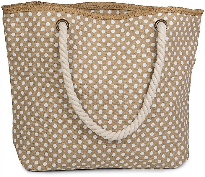 styleBREAKER Strandtasche Strandtasche mit Punkte Muster günstig online kaufen
