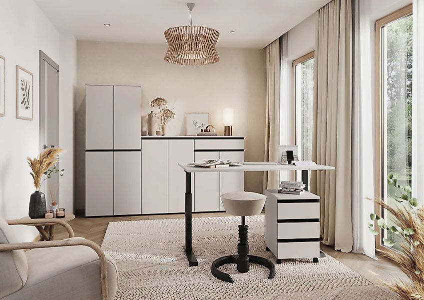 GERMANIA "Lemont" Mechanisch höhenverstellbarer Schreibtisch günstig online kaufen