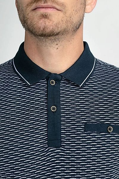 Petrol Polo Shirt Druck Navy - Größe XXL günstig online kaufen