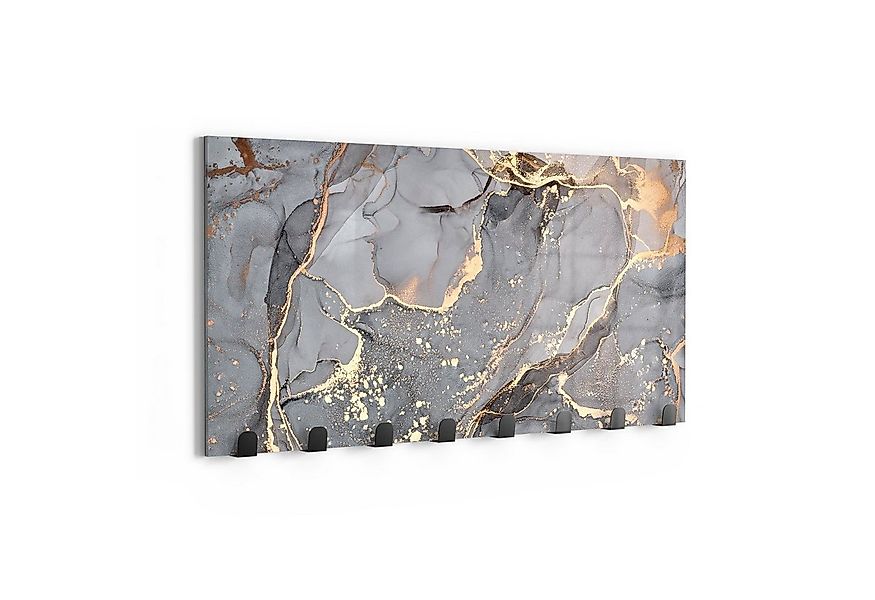 DEQORI Kleiderhaken 'Elegantes Marmormuster', Glas Garderobe Paneel magneti günstig online kaufen