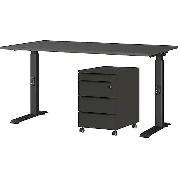 GERMANIA Büromöbel-Set "Mailand", 2-teiliges Set: Schreibtisch + Rollcontai günstig online kaufen