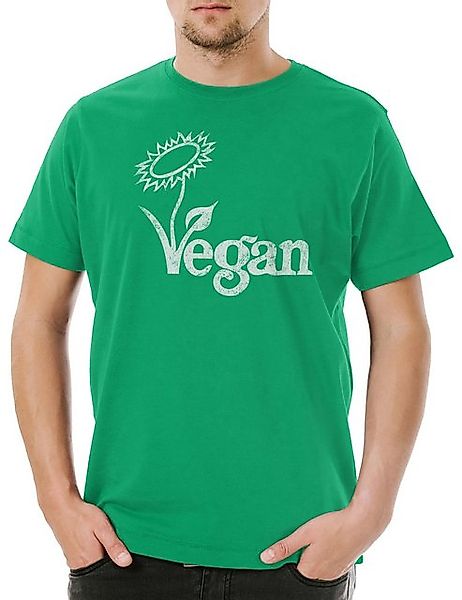 Urban Backwoods Print-Shirt Vintage Logo Vegan Herren T-Shirt Veganismus Ve günstig online kaufen