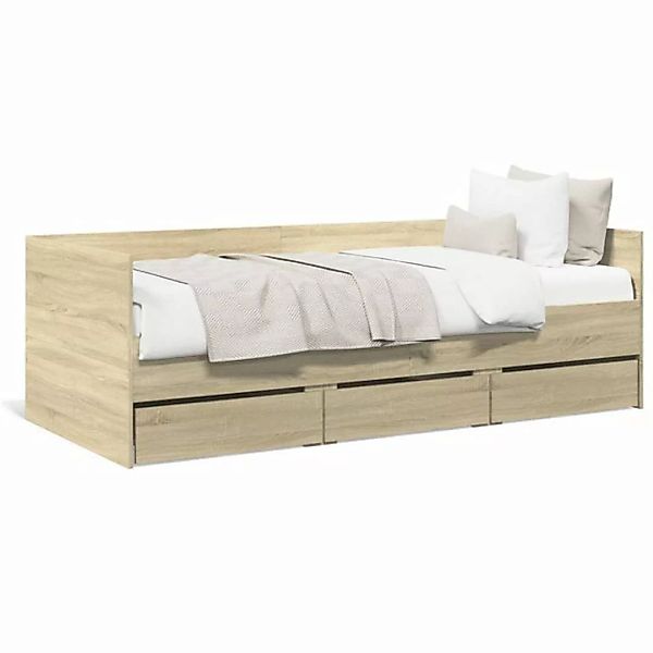vidaXL Bettgestell Tagesbett mit Schubladen Sonoma-Eiche 90x200 cm Holzwerk günstig online kaufen