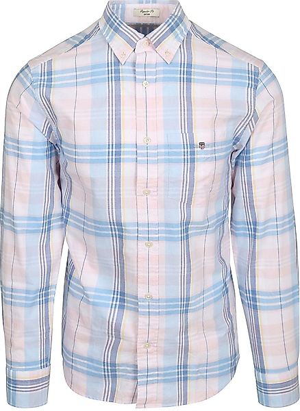 Gant Hemd Tartan Kariert Rosa - Größe L günstig online kaufen