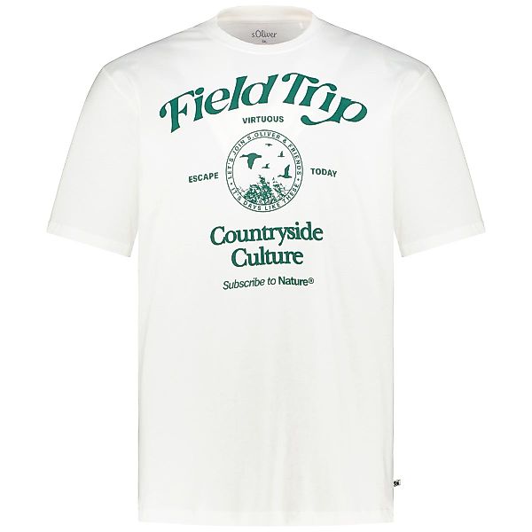 s.Oliver T-Shirt mit Print Farbe weiß Größe: 6XL günstig online kaufen