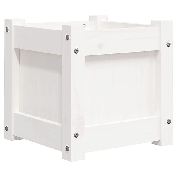 vidaXL Pflanzkübel Weiß 31x31x31 cm Massivholz Kiefer 837396 günstig online kaufen