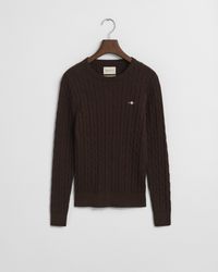 Gant Strickpullover STRETCH COTTON CABLE C-NECK günstig online kaufen