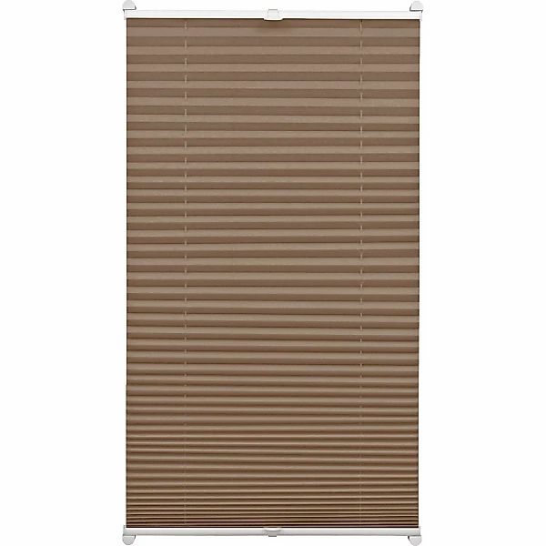 Gardinia EasyFix Plissee mit 2 Bedienschienen 60 cm x 130 cm Taupe günstig online kaufen