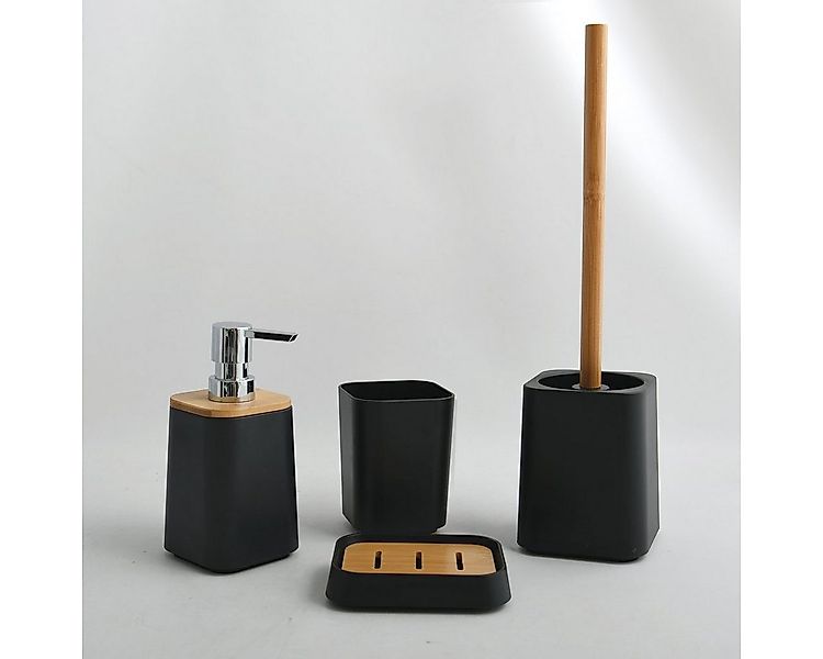 MSV Badaccessoires-Sets KAMLA, Elegantes Zubehör-Set 4 tlg., exklusiver Mat günstig online kaufen