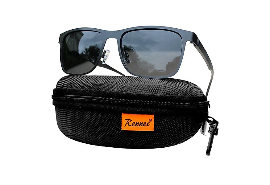 Rennec Sonnenbrille (1x Herren Brille mit Hardcase und Brillenbeutel) Recht günstig online kaufen