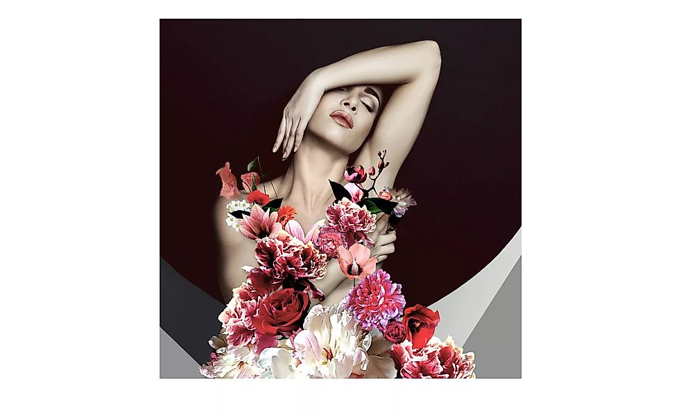 Glasbild 30x30 cm  Flowerwoman V - 30 cm - 30 cm - Sconto günstig online kaufen