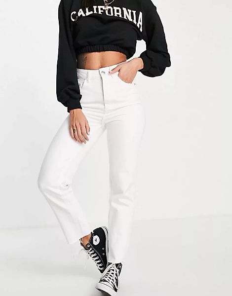 Pimkie – Jeans mit geradem Bein in Weiß günstig online kaufen