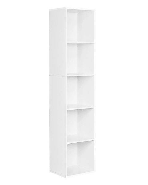Woltu Bücherregal, 1-tlg., Standregal Weiß, Kippschutz, günstig online kaufen