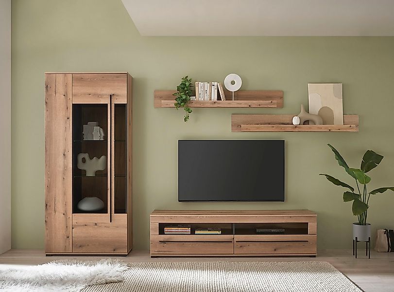 INOSIGN Wohnwand Cantara, moderne Anbauwand, Wohnzimmer-Set, in Eiche Evoke günstig online kaufen
