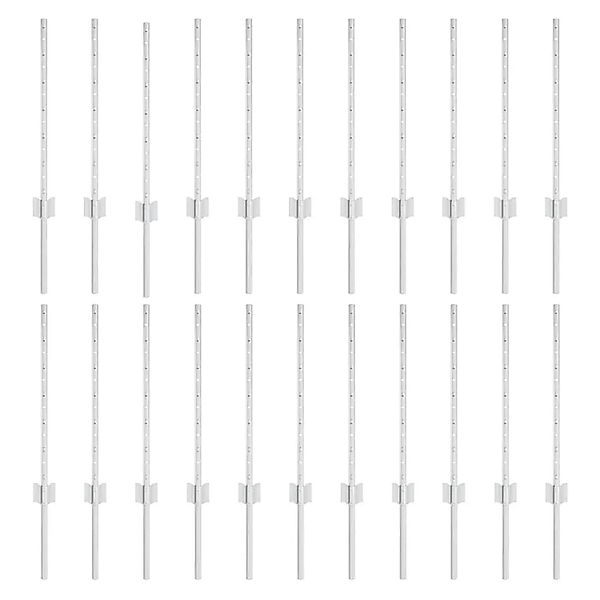 vidaXL Zaunpfosten 22 Stk Silber 100 cm Stahl 3335950 günstig online kaufen