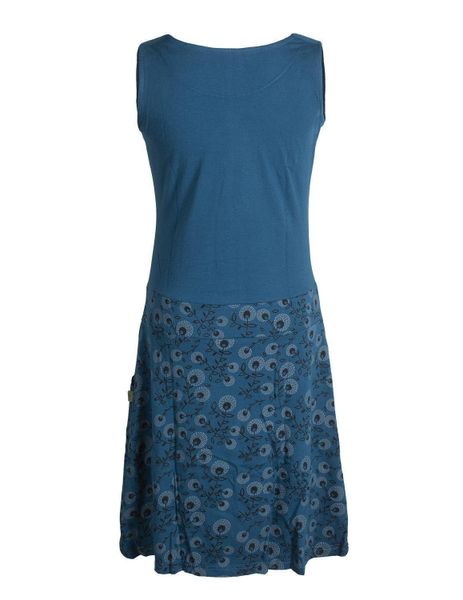 Vishes Sommerkleid Kleid Blumen-Muster, Wasserfall-Kragen und günstig online kaufen