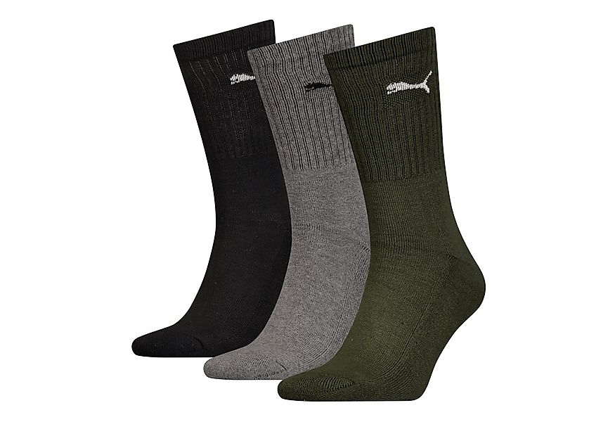 PUMA Socken PUMA UNISEX CREW SOCK 3P (3 Paar) mit farblichem Logo günstig online kaufen