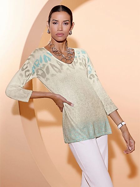 creation L 3/4 Arm-Pullover "Lyocell-Baumwoll-Pullover" günstig online kaufen