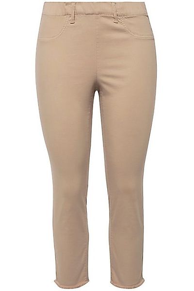 Ulla Popken 7/8-Hose 7/8-Hose Sienna Fransensaum schmales Bein günstig online kaufen