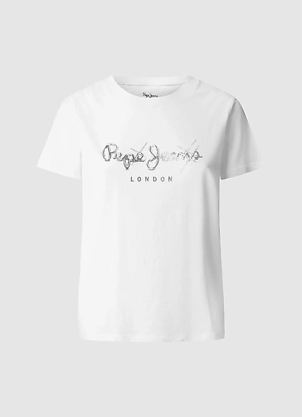 Pepe Jeans T-Shirt LETICIA mit Strass-Steinen günstig online kaufen