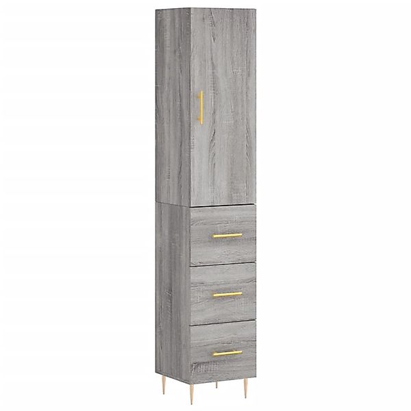 vidaXL Highboard Grau Sonoma 34,5x34x180 cm Holzwerkstoff 3198847 günstig online kaufen