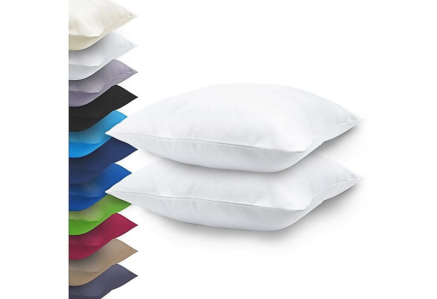 NatureMark Kissenbezüge 2er Pack Mikrofaser Kissenbezug, Weiss) günstig online kaufen