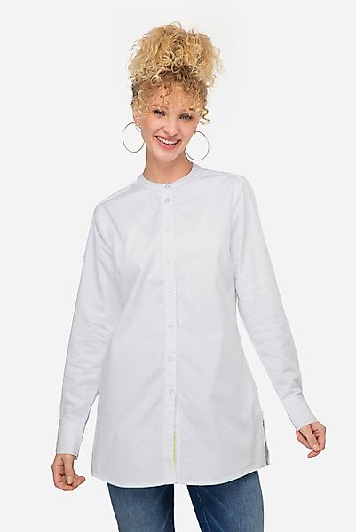 Laurasøn Satinbluse Bluse Stehkragen Langarm günstig online kaufen