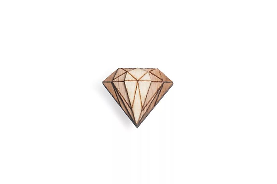 Brosche Aus Holz "Diamond Lapel" | Mode Schmuck günstig online kaufen