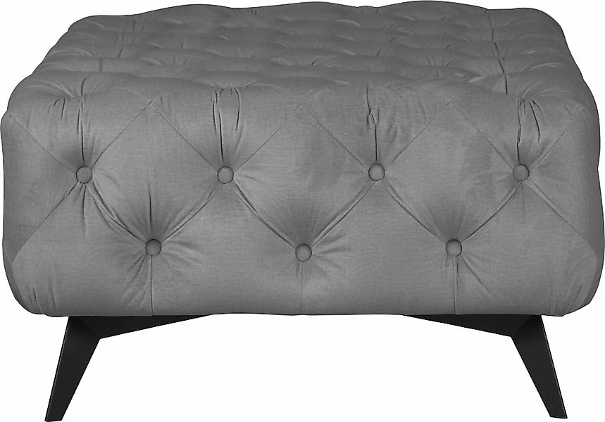 Home affaire Polsterhocker "Amaury" Chesterfield-Optik, Breite 80cm, Fußfar günstig online kaufen