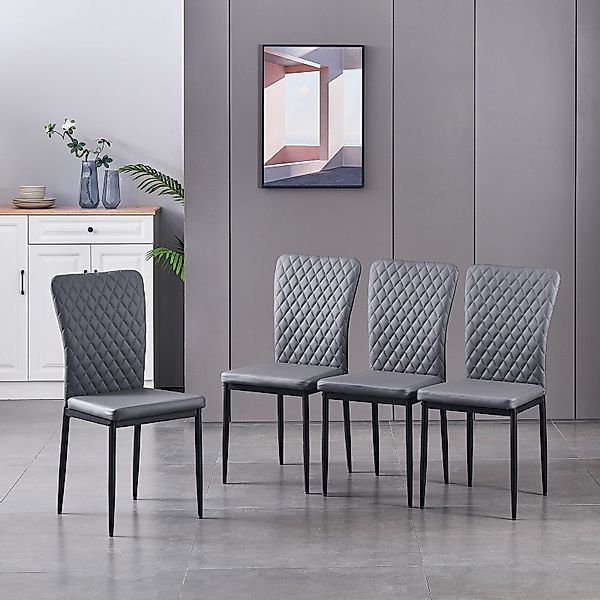 JYMTOM Esszimmerstuhl Samt/Kunstleder, hoher Lehne, Metallgestell, günstig online kaufen