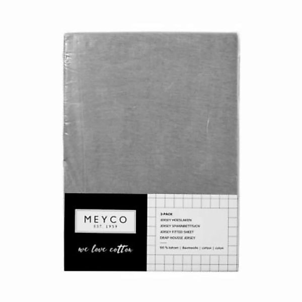 Meyco Baby 2er-Pack Jersey-Spannbetttücher 40x80 - 40x90cm grau Gr. one siz günstig online kaufen